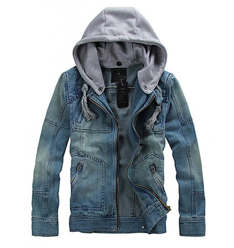 Man Fashion Detachable Denim Jacket Men Sportswear Outdoors Casual Jackets Jeans Jacket Men Plus Size SOUH7