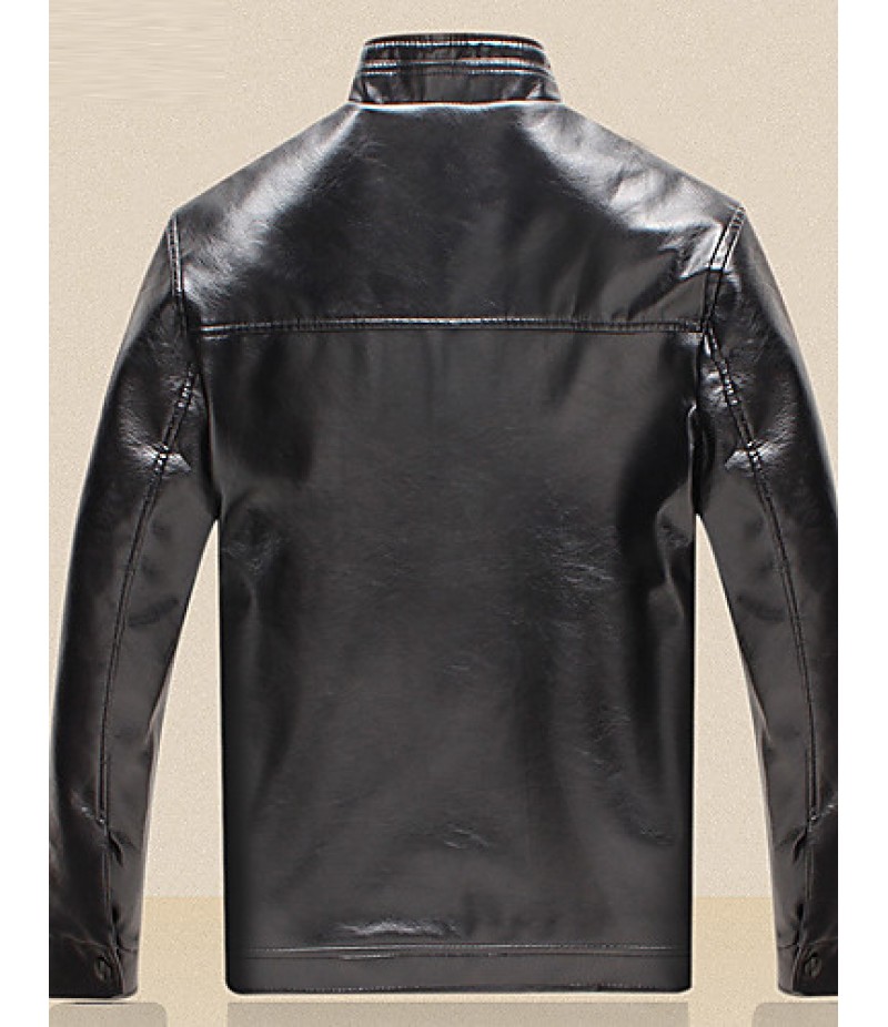 Men PU / Faux Leather Top