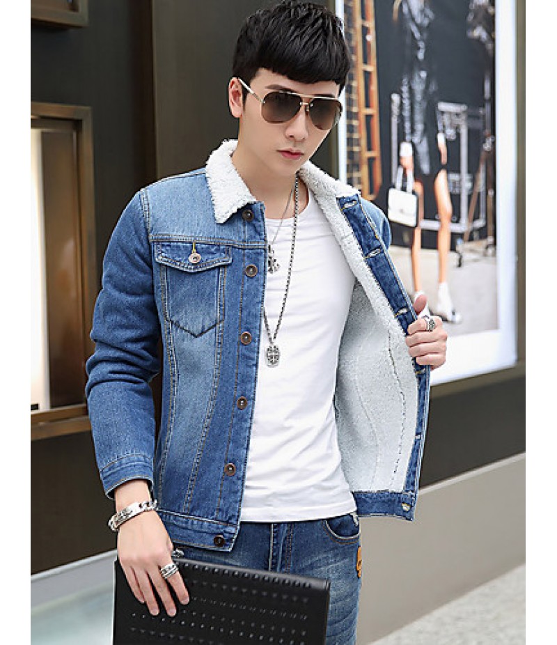 Autumn/man/long/denim/jacket/coat/new/fashionSLS-NZ-JK31810