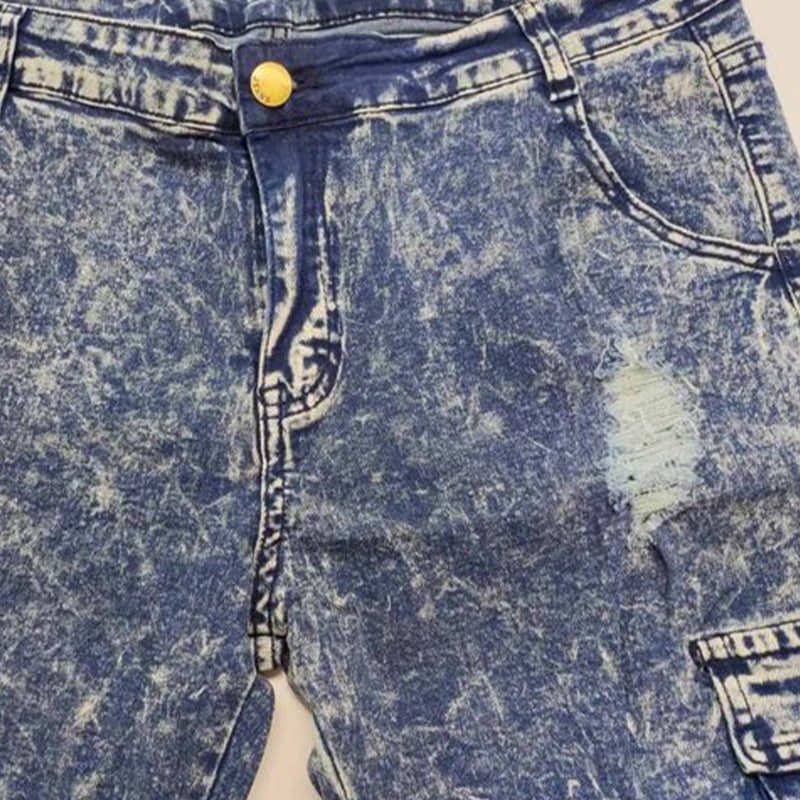 Men's Vintage Knee Multi Pocket Zipper Jeans