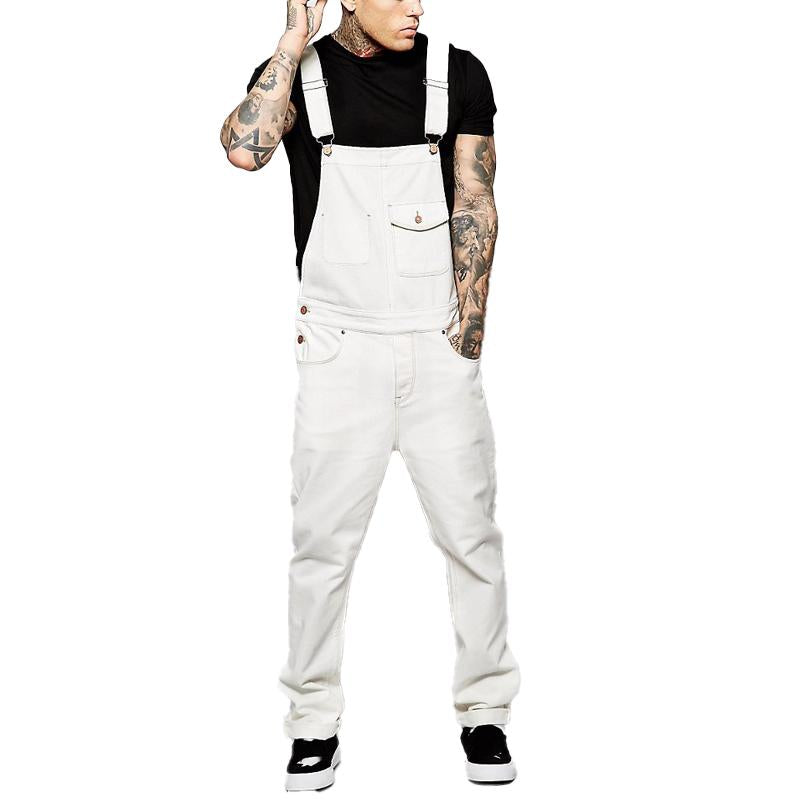 Men's Solid Color Slimming Jumpsuit