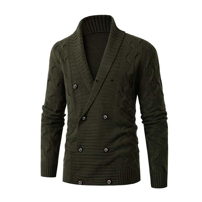 Men's Classic Vintage Slim Fit Button Thick Knit Cardigan