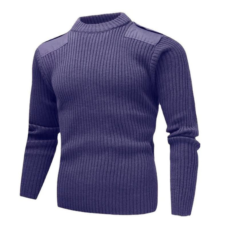 Men's Outdoor Stitching Round Neck Windproof Sweater