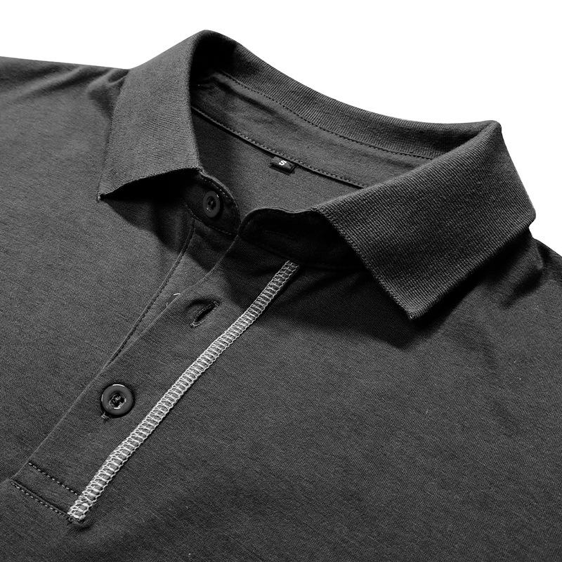 Men's Casual Lapel Slim Fit Long Sleeve Polo Shirt