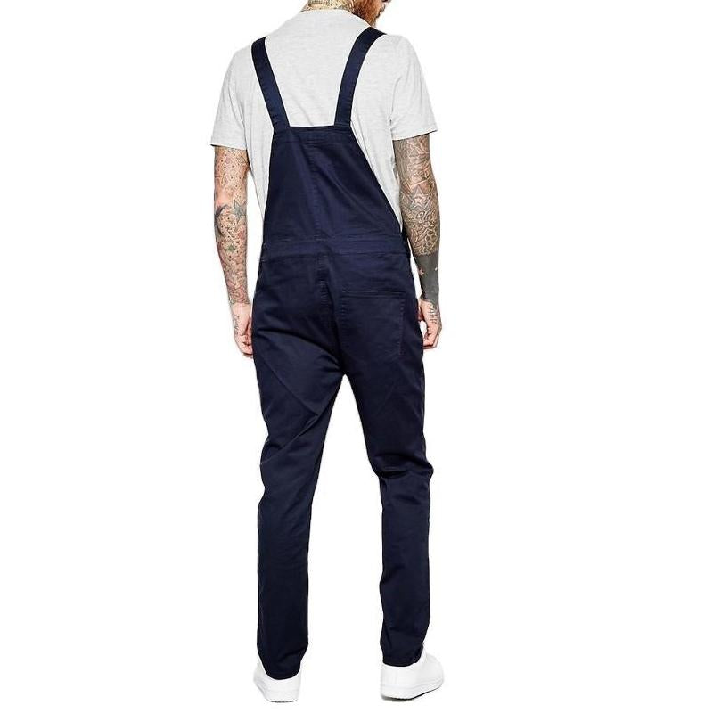 Men's Solid Color Slimming Jumpsuit