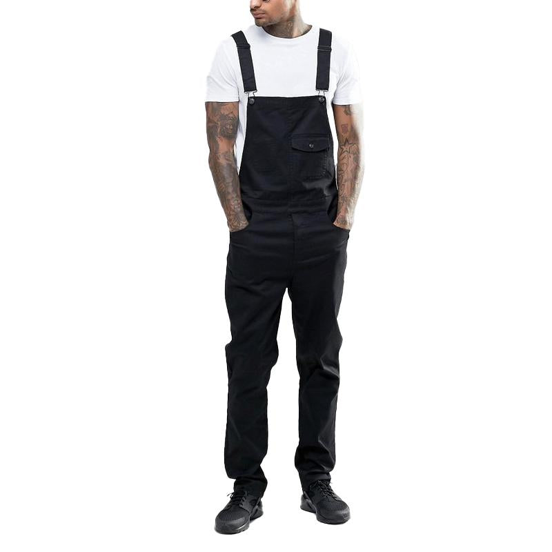 Men's Solid Color Slimming Jumpsuit