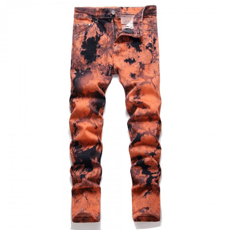 Men's Fashion Street Graffiti Slim Fit Jeans