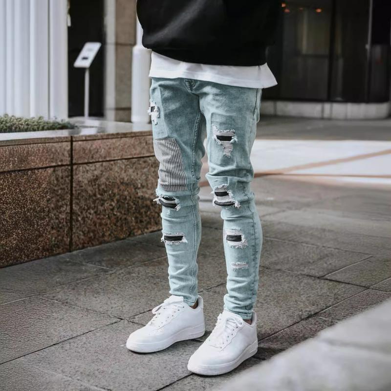 Men's Fashion Distressed Skinny Casual Jeans