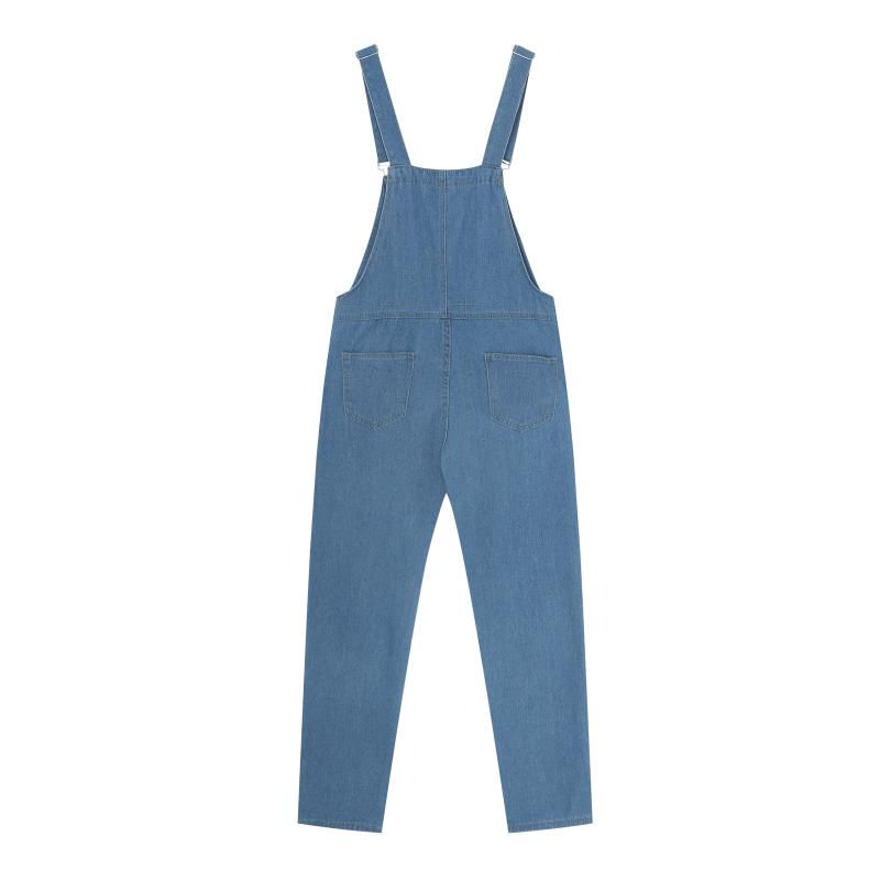 Men's Vintage Washed Distressed Denim Jumpsuit