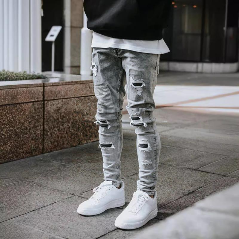 Men's Fashion Distressed Skinny Casual Jeans