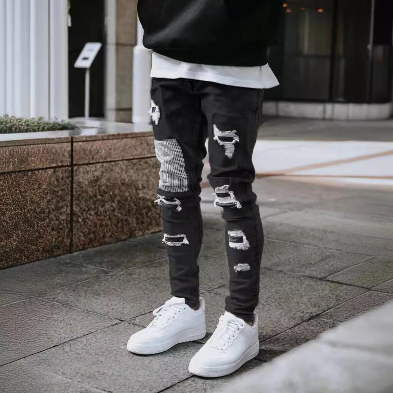 Men's Fashion Distressed Skinny Casual Jeans